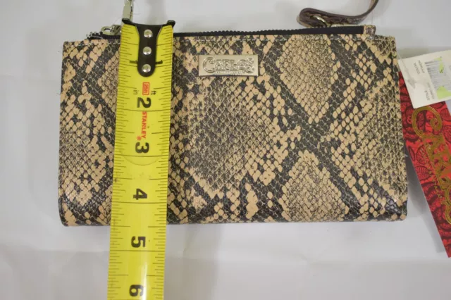 CARLOS SANTANA Snakeskin WRISTLET WALLET Purse Crossbody NWT 2