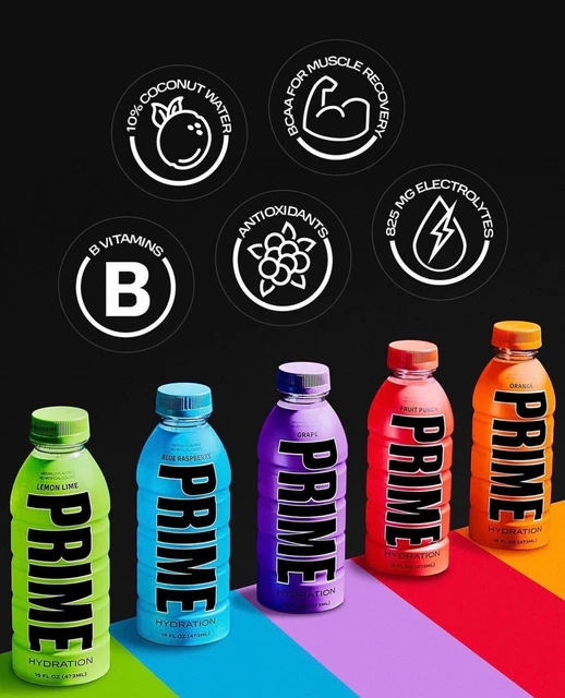 NEW PRIME HYDRATION Drink by Logan Paul & KSI. ALL FLAVOURS. FREE