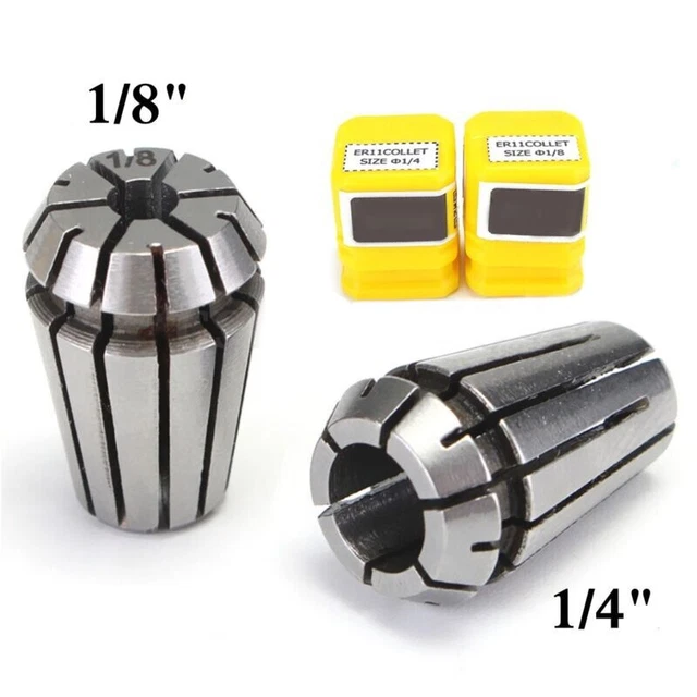 2pcs ER11 1/4" + 1/8" Inch Spring-Collet Set Kit For-CNC Milling Lathe-Tool New