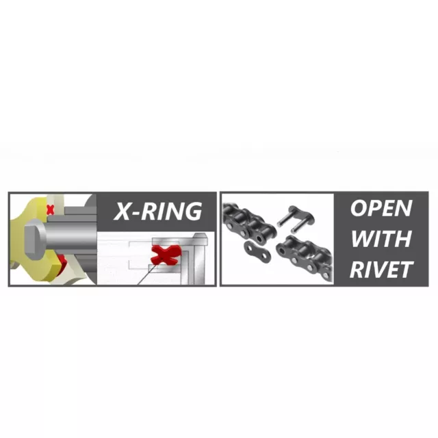 Set Übertragung Kette RK 520XSO2 Rer Für Aprilia 550 Sxv 2006-2015 2