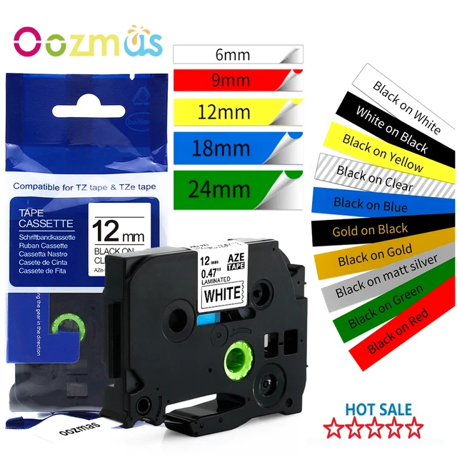 10er Set Schriftband TZe-231 Für Brother P-Touch – Schwarz Auf Weiß, Kompatibel