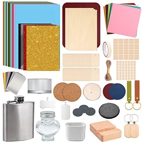 220PCS Engraving Material Box, DIY Materials Apply to All Laser Engravers