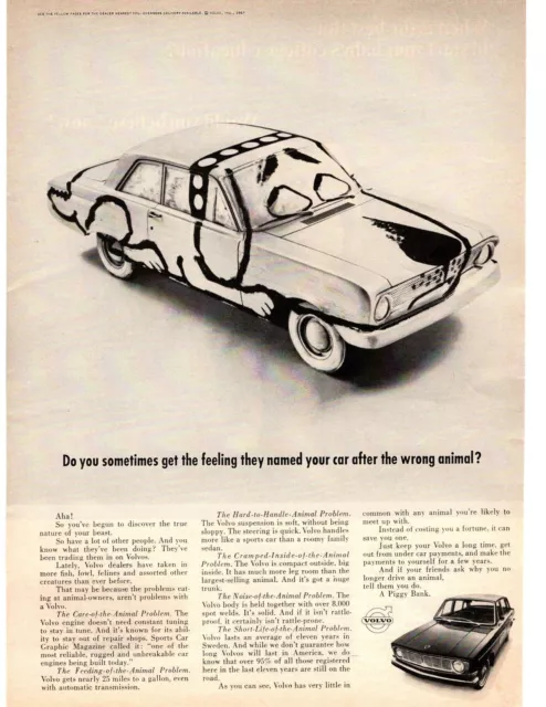 1968 Volvo "One Of The Most Reliable Rugged & Unbreakable Car Engines." Print Ad