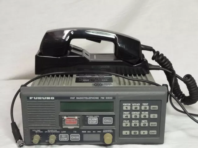 FURUNO FM-8500 MARINE VHF Radiotelephone AND Handset No Cord: untested - AS  IS $115.00 - PicClick