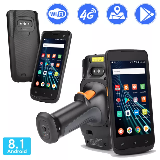 MUNBYN Android 8.1 Barcode Scanner Zebra SE4710 2D Wi-Fi 4G NFC Mobile Computer