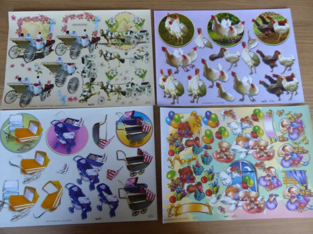 *NEW* 20x ASSORTED Mixed A4 Sheets of TBZ Traditional Embossed Decoupage (Set 2) 3