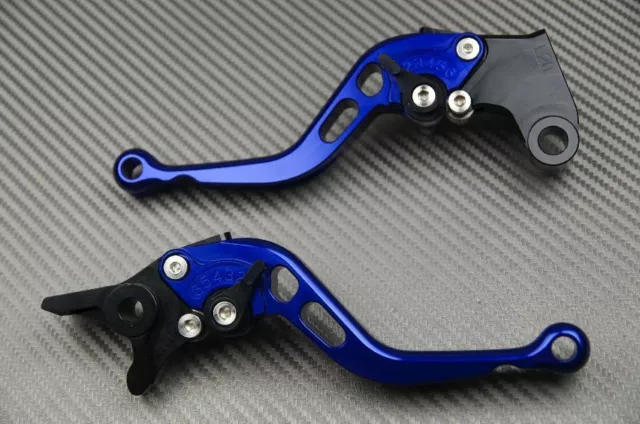 Paire de levier leviers court short CNC Bleu Yamaha MT10 MT-10 SP 2016-2017