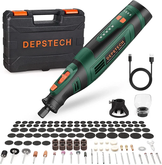 8V CORDLESS ROTARY Tool Dremel 76 Accessories 5 Speed Polish