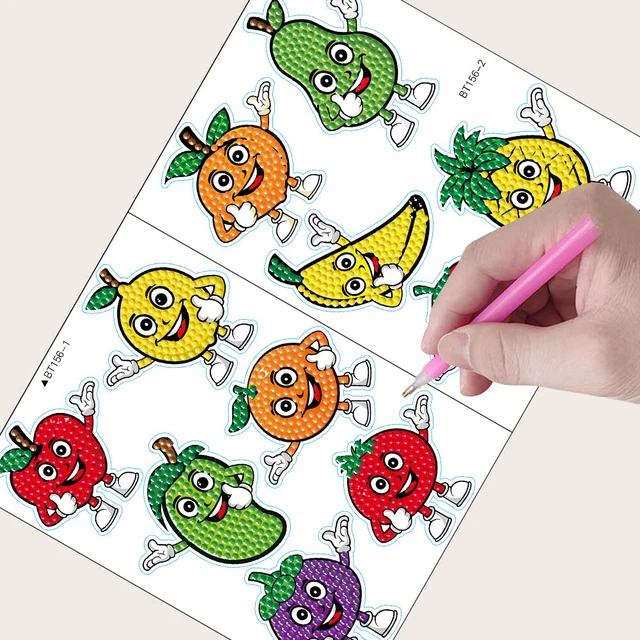 2pcs Diamonds Art Mosaic Stickers Paint by Numbers DIY Home Decor (BT156)