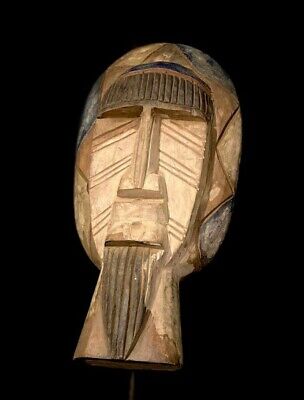 African Tribal Art Vintage Wooden Carved Mask wooden mask in a rare SONGYA  362