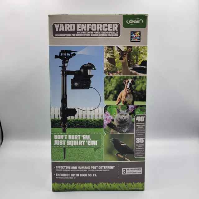 NEW Orbit 62100 Yard Enforcer Motion-Activated Sprinkler Day & Night Detection