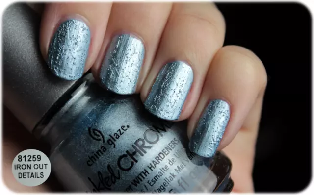 CHINA GLAZE Nail Lacquer - Crinkled Chrome Coll. (Iron Out The Details) 14ml OVP