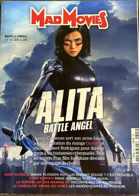 Magazine Mad movies n°324, Alita: battle angel, Kurt Russell, Ryan Murphy,