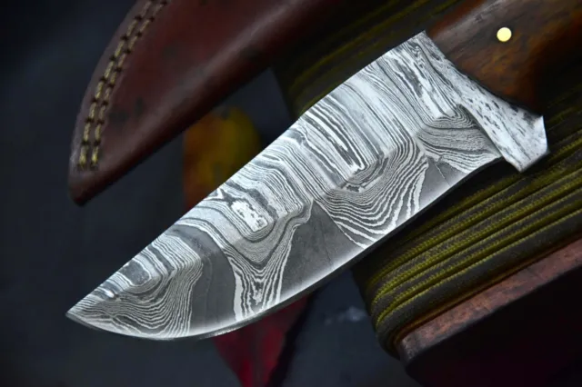 Custom 9.0"OAL Hand Forged Damascus Steel Hunting Knife Handmade (J4-A) 4