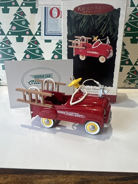 Murray Feu Camion Kiddie Voiture Noël Tree Poinçon Souvenir Ornement Nib