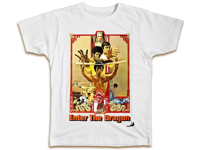 Bruce Lee Enter The Dragon T-Shirt - Movie Poster Mens Dad Ideal Gift Present
