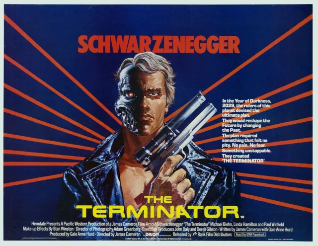 The Terminator 1984 UK Quad poster Print 30x40" Arnold Schwarzenegger FREE P&P