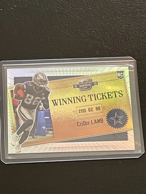 2020 Contenders Optic CeeDee Lamb Silver Prizm Winning Ticket RC #WT24 Rookie W
