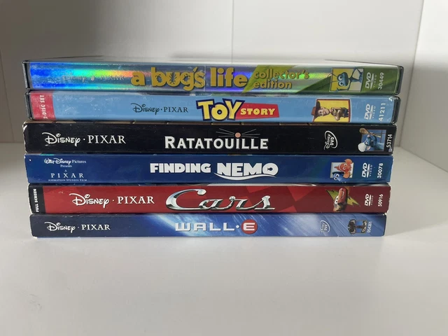 DISNEY PIXAR DVD Lot. 6 Animated Movies! w/ Slip Covers. Toy Story, a