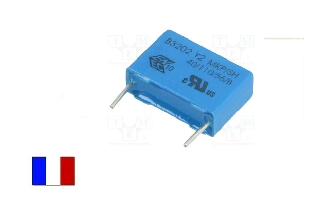 Condensateur MKP62 X2 0.022µF 275V - Neuf, Polypropylène, Pour électronique