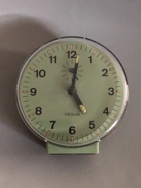 VEGLIA Sveglia Orologio Tavolo 1960’s Table Clock Vintage Design R. Bonetto
