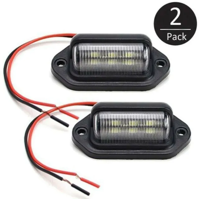 2 Pezzi Di Luce Targa Impermeabile A 6 LED 12V Auto Barca Camion Universali