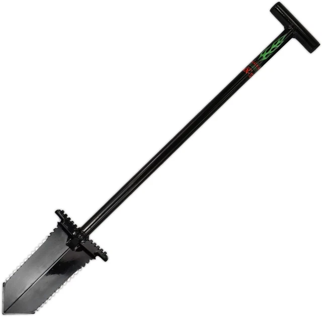 Anaconda NX-6 Tempered Steel 36" Shovel W/Double Serrated Blade & Foot Pegs