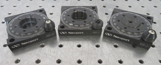 C186789 Lot 3 Newport 360° Continuous Rotational Rotary Stages RSP-1 + RSP-1T