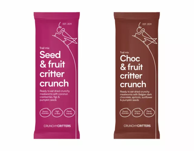 Crunchy Critters edible insects bugs Seed, choc & fruit critter crunch x 2 packs