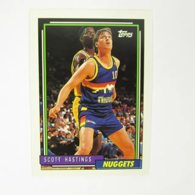 Scott Hastings NBA Basketball Card (Denver Nuggets) 1992-93 Topps # 50