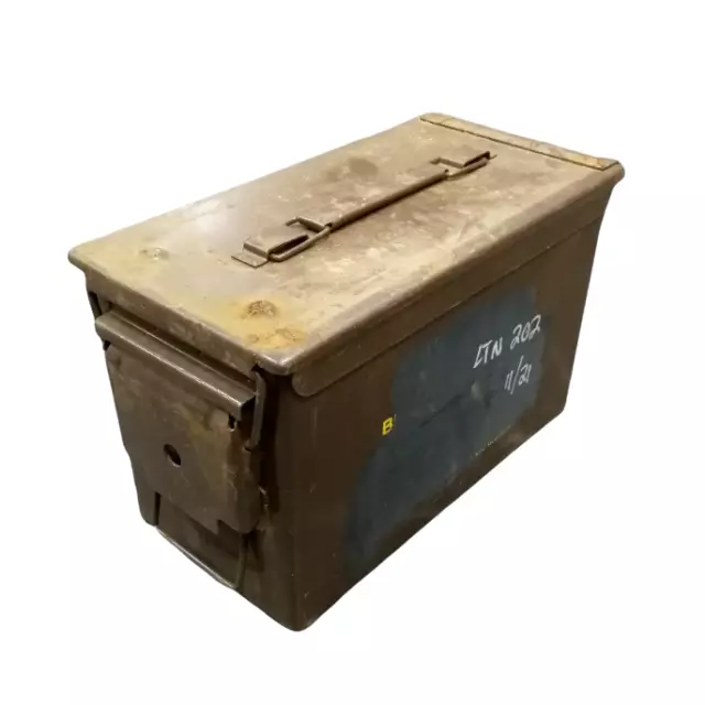 Genuine NATO Army Surplus 50 Cal Ammunition Tin Ammo Box Tool Storage Steel Case