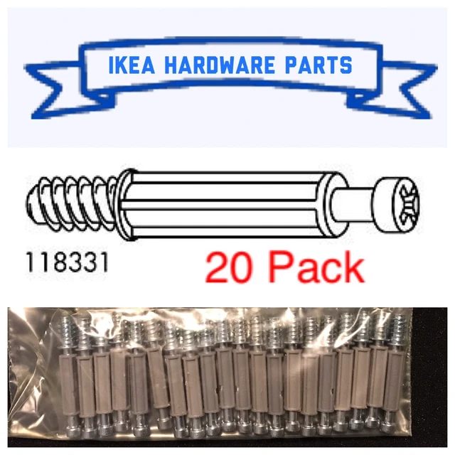 20 PACK IKEA Cam Lock Fastener Screws Part 118331 (IKEA HARDWARE PARTS