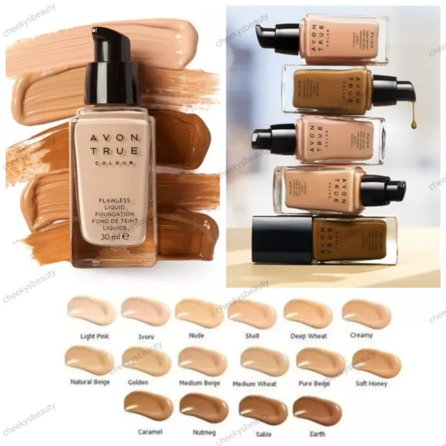 Avon True Colour makellose flüssige Foundation 30ml, wählen Sie Ihren Farbton, neu & verpackt