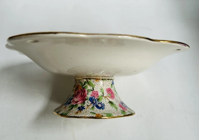 Royal Winton Grimwades Old Cottage Chintz Footed Bon Bon Dish Made In England 8