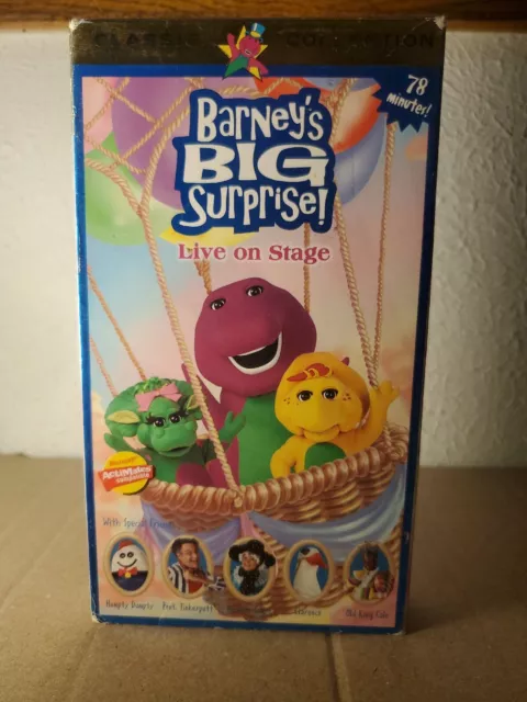 BARNEYS BIG SURPRISE Live on Stage VHS 1998 OOP Kid Barney Classic ...