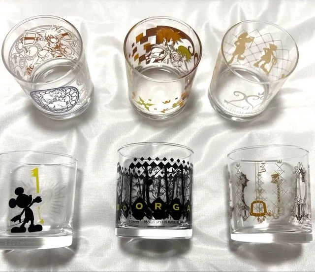 KINGDOM HEARTS 20TH Anniversary G Prize Glass Complete A