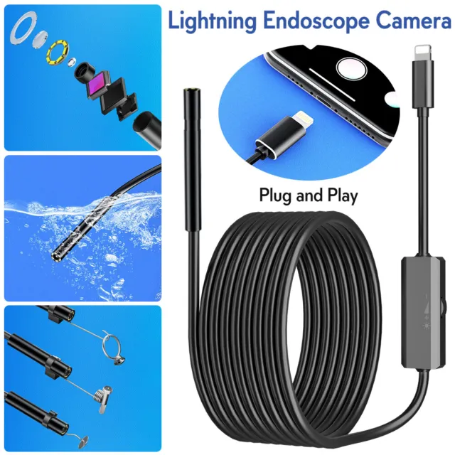 1440P HD ENDOSCOPE Borescope Snake Inspection Camera Waterproof For IOS  Android $33.25 - PicClick AU
