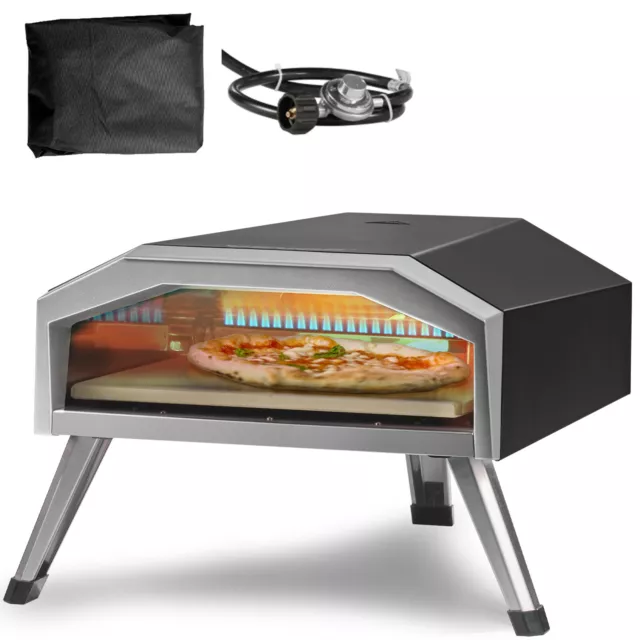 VEVOR Forno Pizza Portatile da Esterno Alimentazione a Gas 13 Pollici Max. 540℃