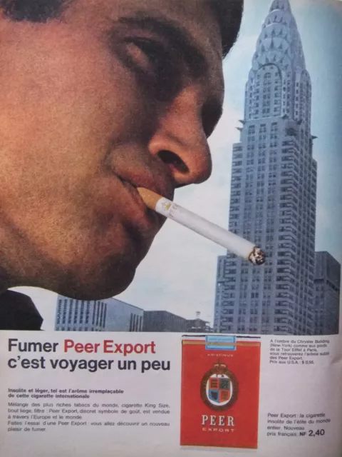 Publicité De Presse 1962 Cigarettes Peer Export - Chrysler Building -Tabac