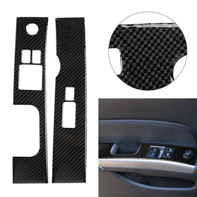 Per Nissan 350Z 06-09 Fibra di Carbonio Interno Finestra Ascensore Pannello Interruttore Cover Finitura