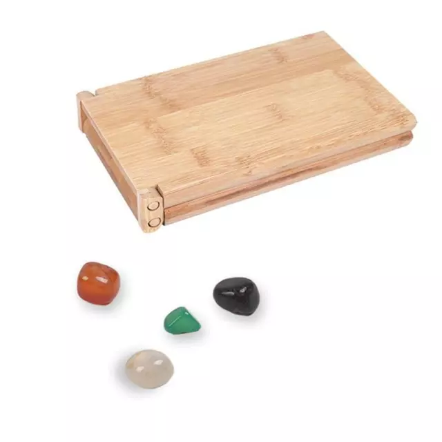 Mancala Board Game with Colorful Stones Pebbles Folding Wooden Board Chess Set