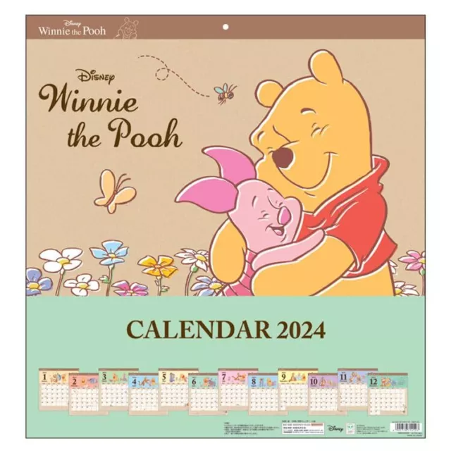 2024 SUNSTAR STATIONERY Winnie the Pooh calendar CL69 /45 x 42cm wall