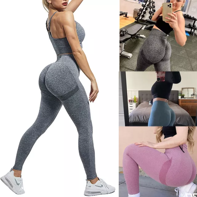 NEW WOMEN RUCHED Butt Lift Leggings Booty Yoga Pants Gym Trouser Workout  Pant $9.99 - PicClick