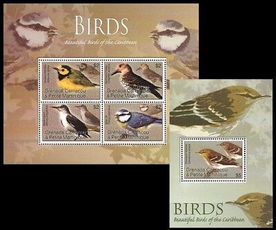 Grenade 1990 MNH TL Noir Oiseaux Antillean Aigrettes Colibri 