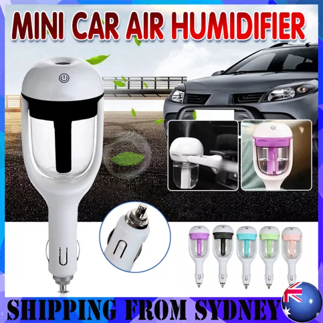 Mini Car Air Humidifier Essential Oil Diffuser Ultrasonic Aroma Mist Purifier AU