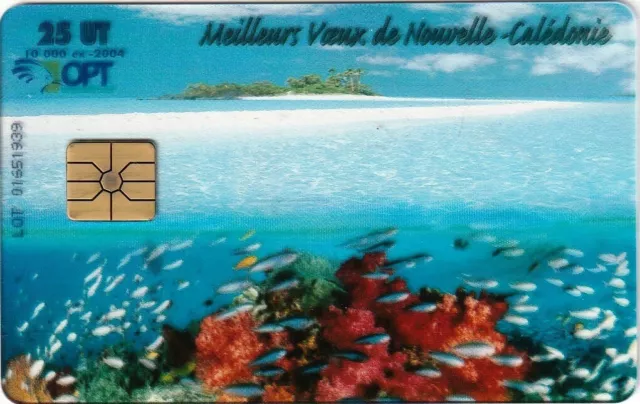 NOUVELLE CALEDONIE.  RARE Tél NC128 * MEILLEURS VOEUX * 10 000ex  TBE