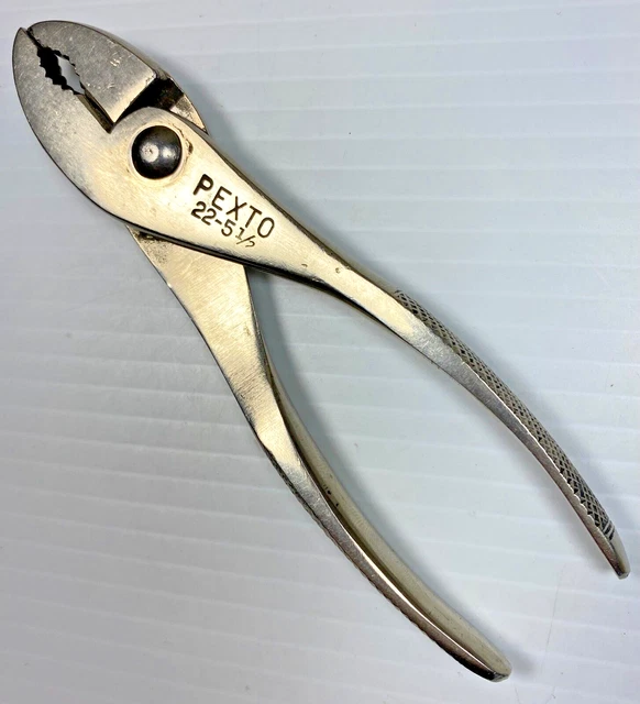RARE VINTAGE PECK Stow & Wilcox Co. "PEXTO" 2251/2 Slip Joint Pliers