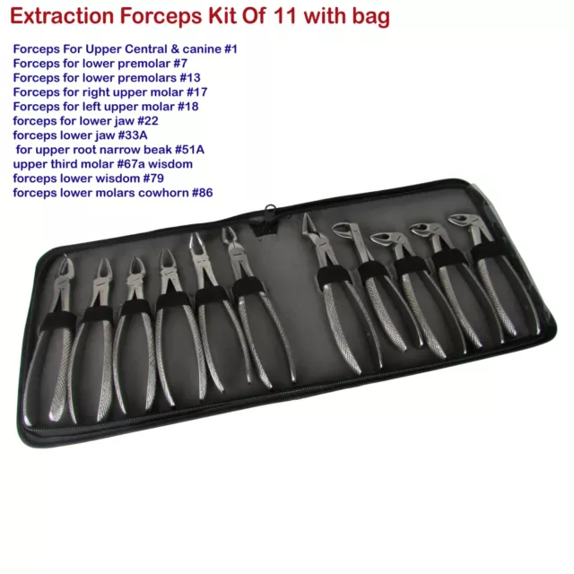 Ensemble de pinces d'extraction pinces de chirurgie dentaire chirurgie buccale outils d'élimination des dents