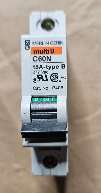 Interruttore Magnetotermico Merlin Gerin MG17416 15A 1 Polo | Nuovo, Per Quadri Elettrici E Compressori