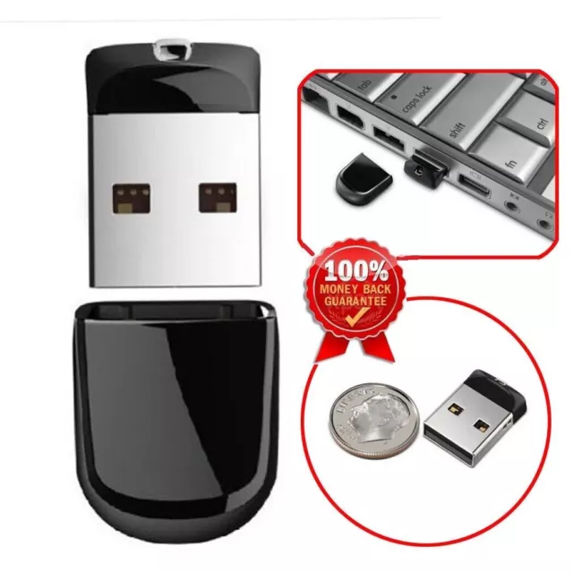 1TB (1000GB) 2TB (2000GB) Mini Black USB 2.0 Memory Stick Flash Pen Thumb Drive